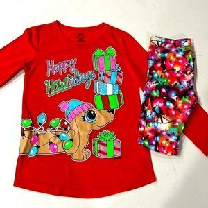 Girls Size 10 Holiday Loungewear Happy Howldays!